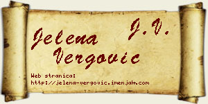 Jelena Vergović vizit kartica